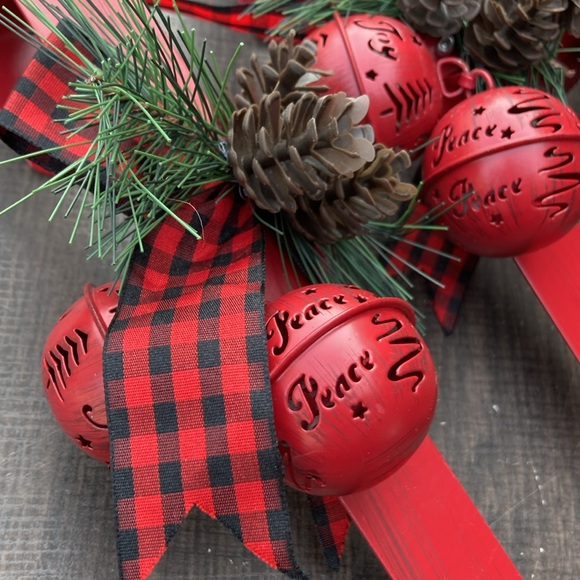 Over door decorated Bells Wreath Decor Hangers - Picture 2 of 4